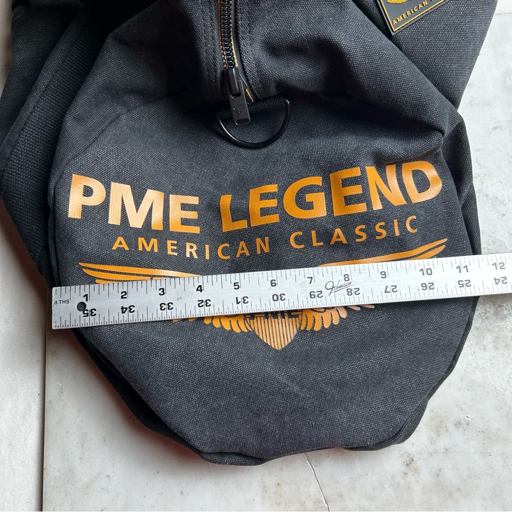 PME Legend Men's distressed Black Duffel Bag - Classic Travel Weekender - Picture 9 of 14